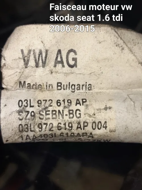 Faisceau moteur vw skoda seat 1.6 tdi 2006-2015