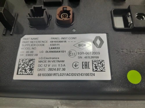 Panneau ctl commande renault 