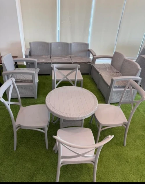 Table rond 04 chaise de jardin
