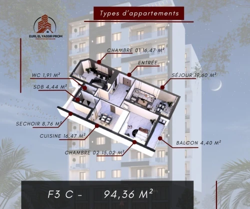 Vente Appartement F3 Mostaganem Hassi maameche