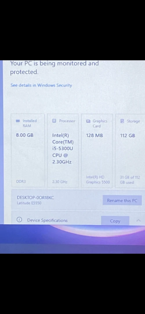 Dell Latitude E5550