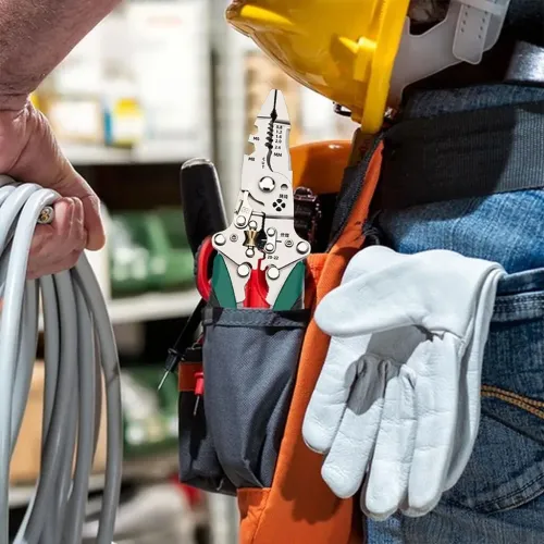 Pince à dénuder multifonction avec testeur de tension  أداة تجريد الأسلاك متعددة الوظائف