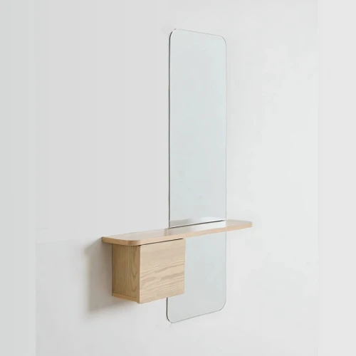 Console d'entrée 80x120 cm en MDF avec miroir