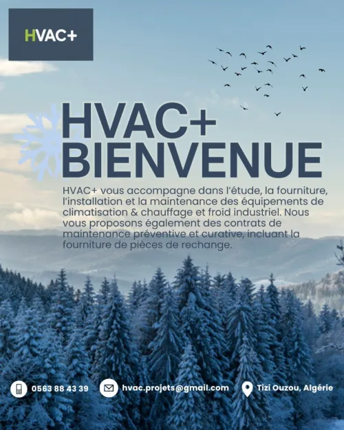 HVAC+ (climatisation, ventilation, chauffage, froid industriel, isolation thermique calorifugeage)