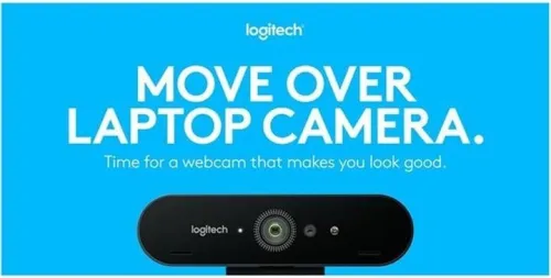 Logitech Brio Webcam 4K, Appel vidéo Ultra 4K HD,