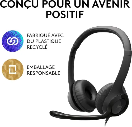 Logitech H390 Casque Filaire pour PC/Ordinateur Portable