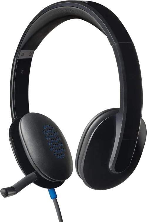 Logitech H540 Casque Filaire, Ecouteurs Stéréo Anti-Parasites, USB, Commandes sur l'Oreillette