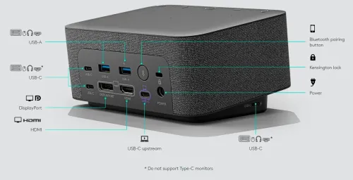 Logitech Logi Dock, Microsoft Teams version, Graphite