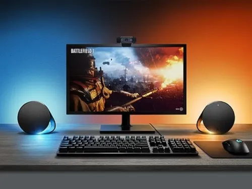 Logitech G560 Haut-parleurs Gaming PC, Son Surround DTS:X Ultra 7.1 et Eclairage RGB LIGHTSYNC
