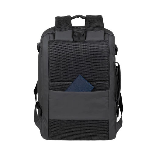 RIVACASE 8465 black Coated ECO Travel Laptop Backpack 17.3