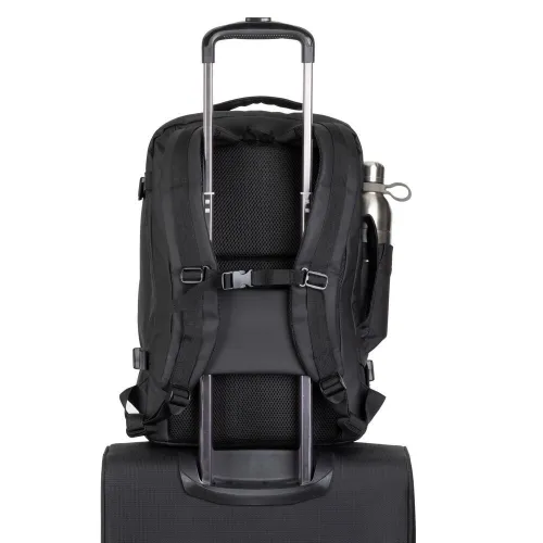 RIVACASE 8465 black Coated ECO Travel Laptop Backpack 17.3