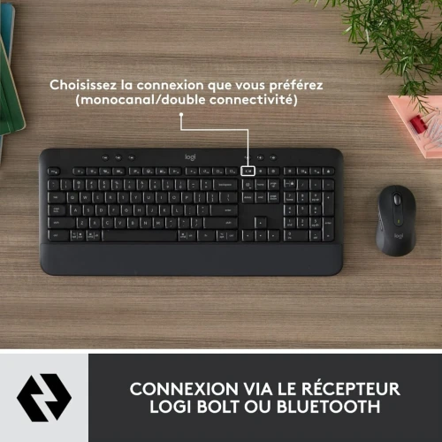 Logitech Signature MK650 Combo for Business, Souris et Clavier sans Fil, Logi Bolt, Bluetooth