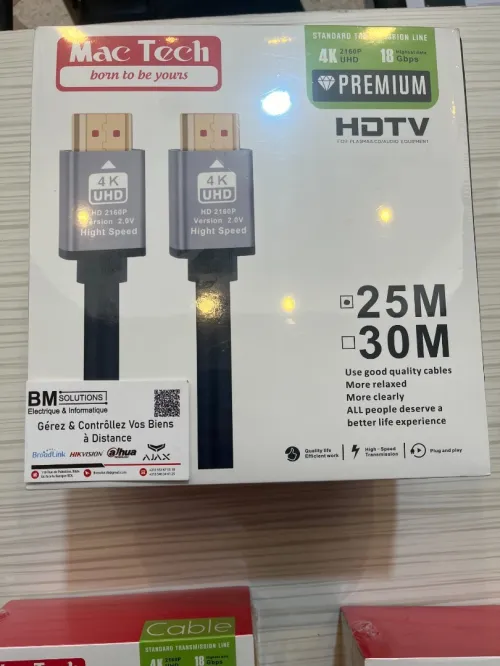 Cable HDMI 1.8/3/5/10/15/20/25/30 mètre