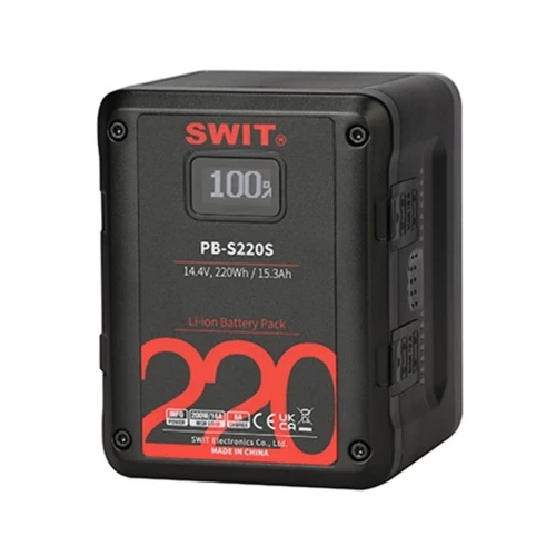 Batterie V-Mount SWIT PB-S220S (220Wh / 200W HIGH CONSTANT LOAD) Pour Caméras Cinematiques