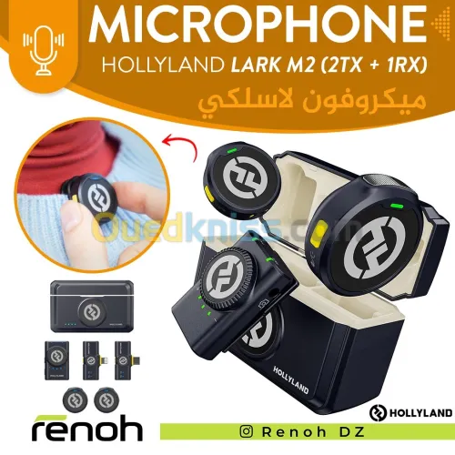 Microphone Sans-Fil HOLLYLAND LARK M2 (2TX + 1RX) "Caméra"
