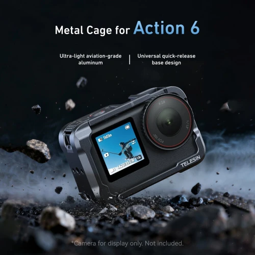 Cage Caméra Action TELESIN METAL CAGE Pour DJI ACTION 6 ( S6-FMS-35-TDJ )