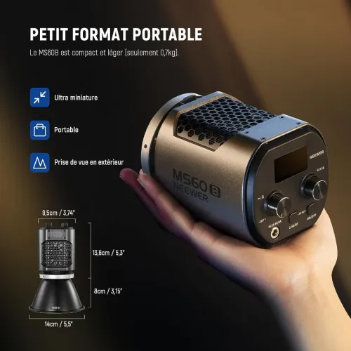 Lumiére Continue COB NEEWER MS60B (65W / Bi-Color)