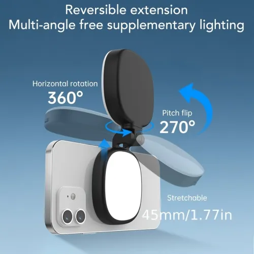 Torche LED Bi-Color Magnetique Avec Miroir K04 (2900K-7000K)