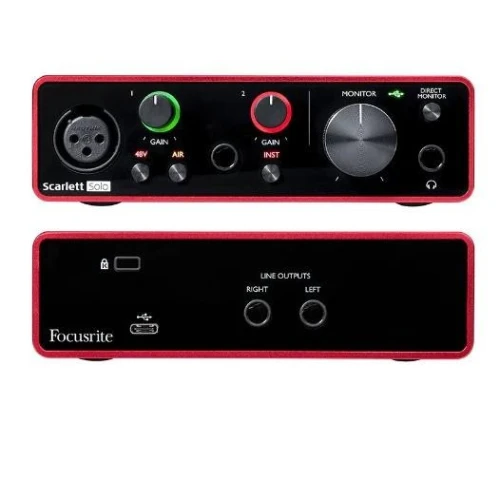 Carte Son FOCUSRITE SCARLETTE SOLO Pour Studio
