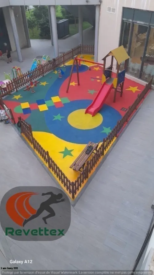 sols salles de sport coloré en résine acrylique (SYSTEM Economique Et Anti Chocs)