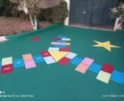 sols salles de sport coloré en résine acrylique (SYSTEM Economique Et Anti Chocs)