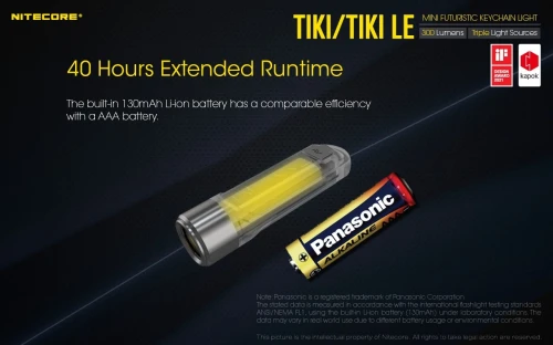 NITECORE LAMPE TIKI 300 LUMENS RECHARGEABLE 
