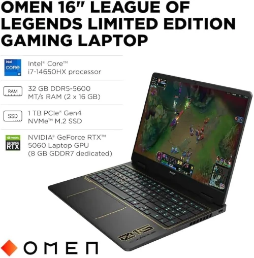 LAPTOP HP GAMING I7 - 14650HX - 32GB - 1TB SSD - RTX 5060 8GB - ECRAN 16" 2K 1920*1200