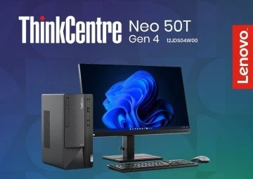 PC DE BUREAU Lenovo NEO 50T G4 i3-13100 / 8G / SSD 512 / WiFi / Grv DVD / ECRAN LENOVO 24" FHD