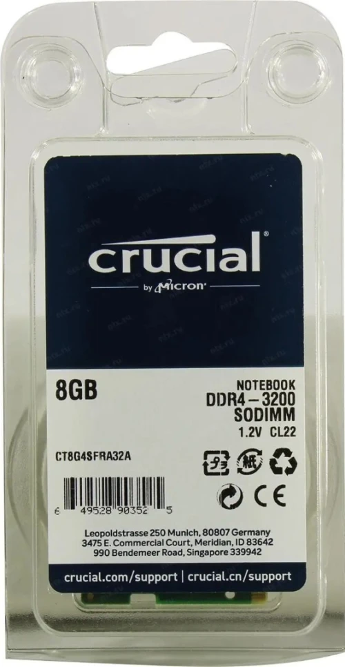 RAM CRUCIAL 08GB DDR4 3200MHZ POUR LAPTOP  **** DISPONIBLE EN GROS ****