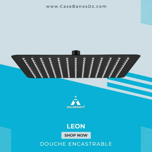 Douche Encastrable LEON Noir AQUASSENT