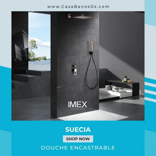 Douche Encastrable SUECIA Noir Or Rose IMEX