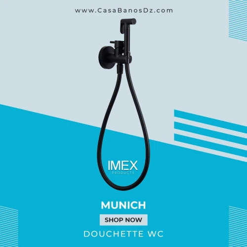 Mitigeur Douchette WC Noir À Encastrer MUNICH IMEX