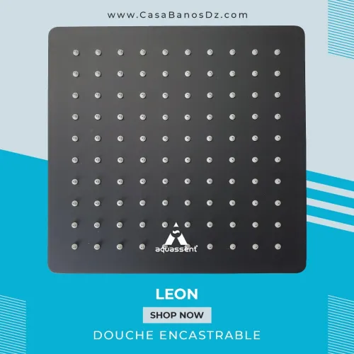 Douche Encastrable LEON Noir AQUASSENT