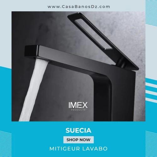 Mitigeur Lavabo SUECIA Noir IMEX