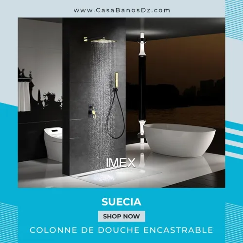Douche Encastrable SUECIA Noir Or IMEX