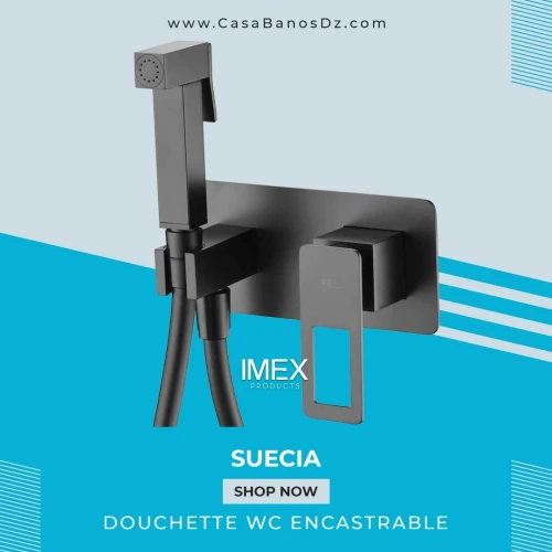 Mitigeur Douchette WC Encastré SUECIA Noir IMEX