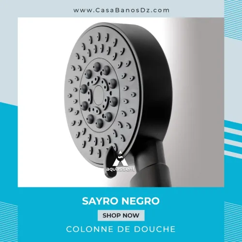 Colonne De Douche SAYRO Noir AQUASSENT 