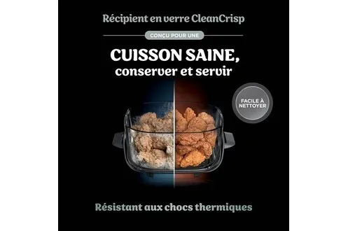 Ninja Crispi Airfryer en verre FN101EUGY Bleu Gris