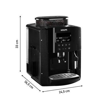 KRUPS Machine à café broyeur à grain, Ecran LCD, Nettoyage automatique EA815070