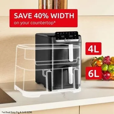 Air fryer Moulinex Dual Easy Fry Crispy Stack EZ7528F0 Air fryer Vertical - 8 programmes - 10l