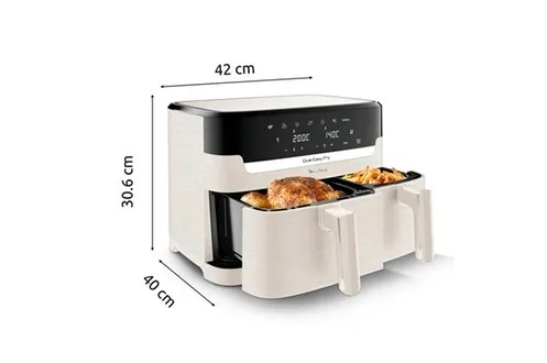 Friteuse sans huile Moulinex EASY FRY DUAL EZ901AF0-RA RECONDITIONNÉ color beige