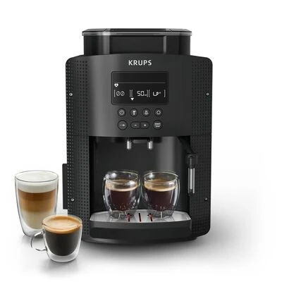 KRUPS Machine à café broyeur à grain, Ecran LCD, Nettoyage automatique EA815070
