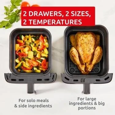 Air fryer Moulinex Dual Easy Fry Crispy Stack EZ7528F0 Air fryer Vertical - 8 programmes - 10l