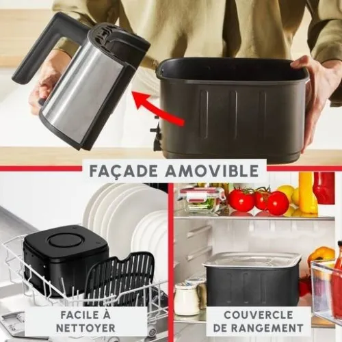 Friteuse Air fryer Moulinex Easy Fry Silence, 5L, Air fryer, Inox EZ552DF0