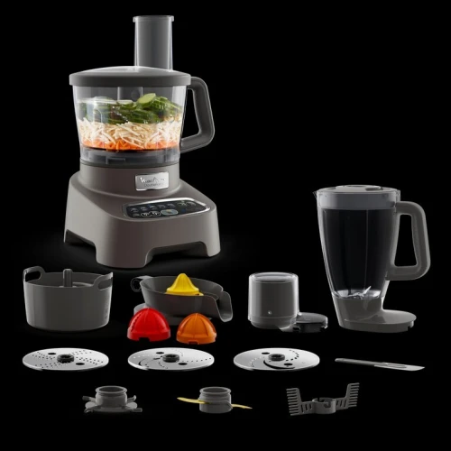 Moulinex DoubleForce FP827E10 Robot multifonction - 1.000W - 10 accessoires - 6 vitesses
