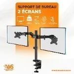Support pour 2 écrans Support d'écran à double bras 14-32 pouces