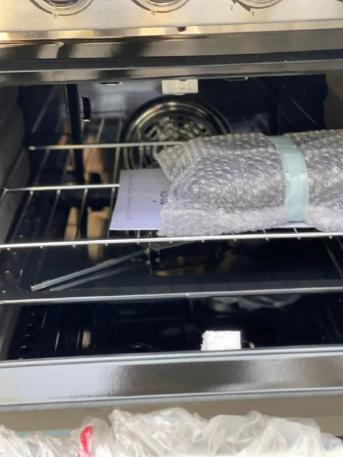 Cuisinière midea  4 feux inox ventilé