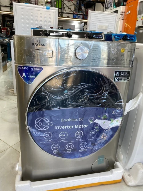 Machine à laver raylan 10.5 kg ozone inox