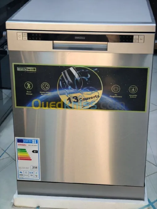 Lave vaisselle maxwell 13 couverts inox / blanc 