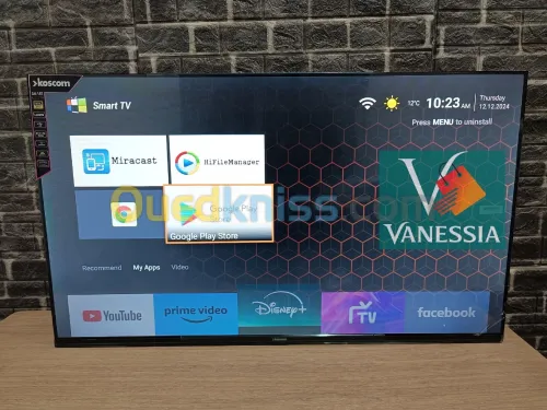 Télévision 43p smart Android marque koscom